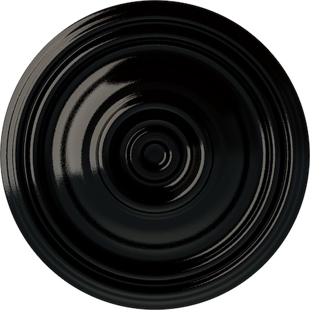 Ekena Millwork Traditional Ceiling Medallion (Fits Canopies up to 4"), Hnd-Painted Black Pearl, 14 3/4"OD x 1 3/4"P CM14TRBPS